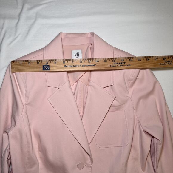 CAbi Womens Size 10 Grace Pink Blazer Mid Length Structured 3 Button Jacket NWOT - Picture 3 of 16